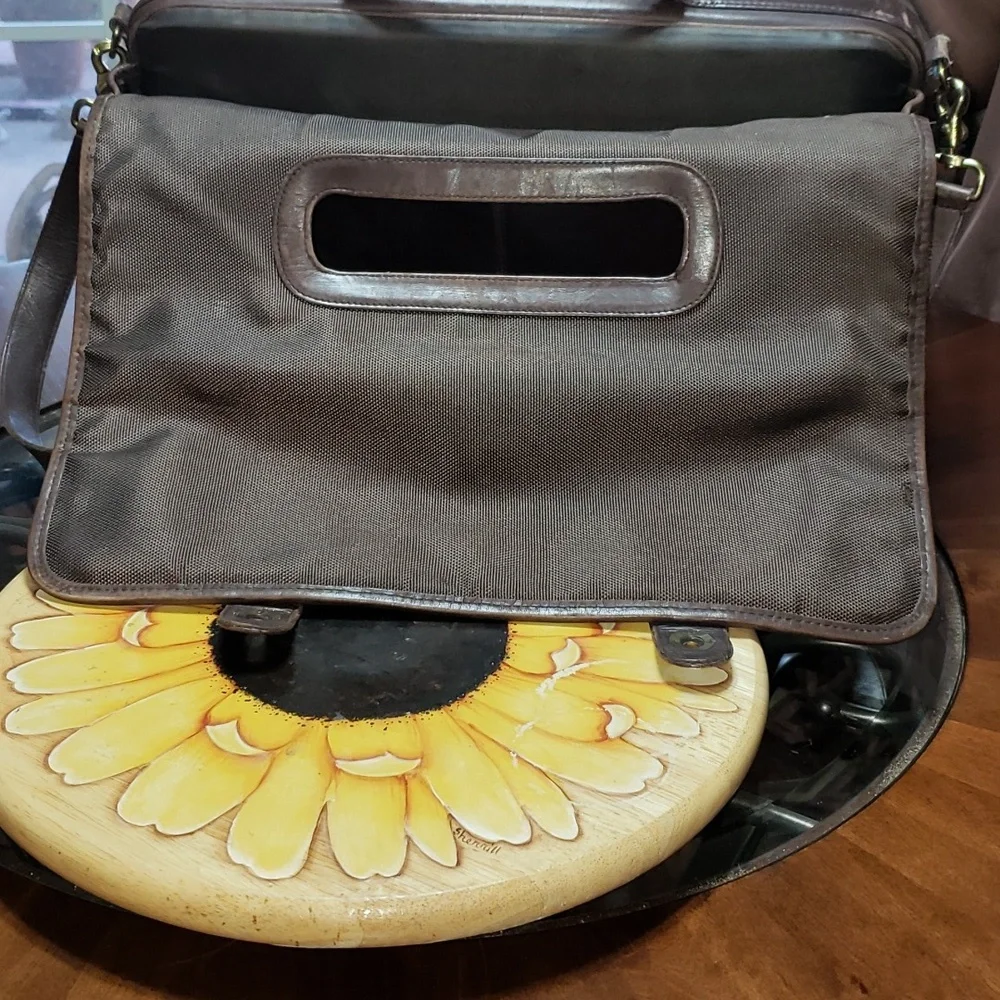 💘🖤💘 Green Fields Shafmaster Brown Full Grain Leather Messenger Barrister Bag